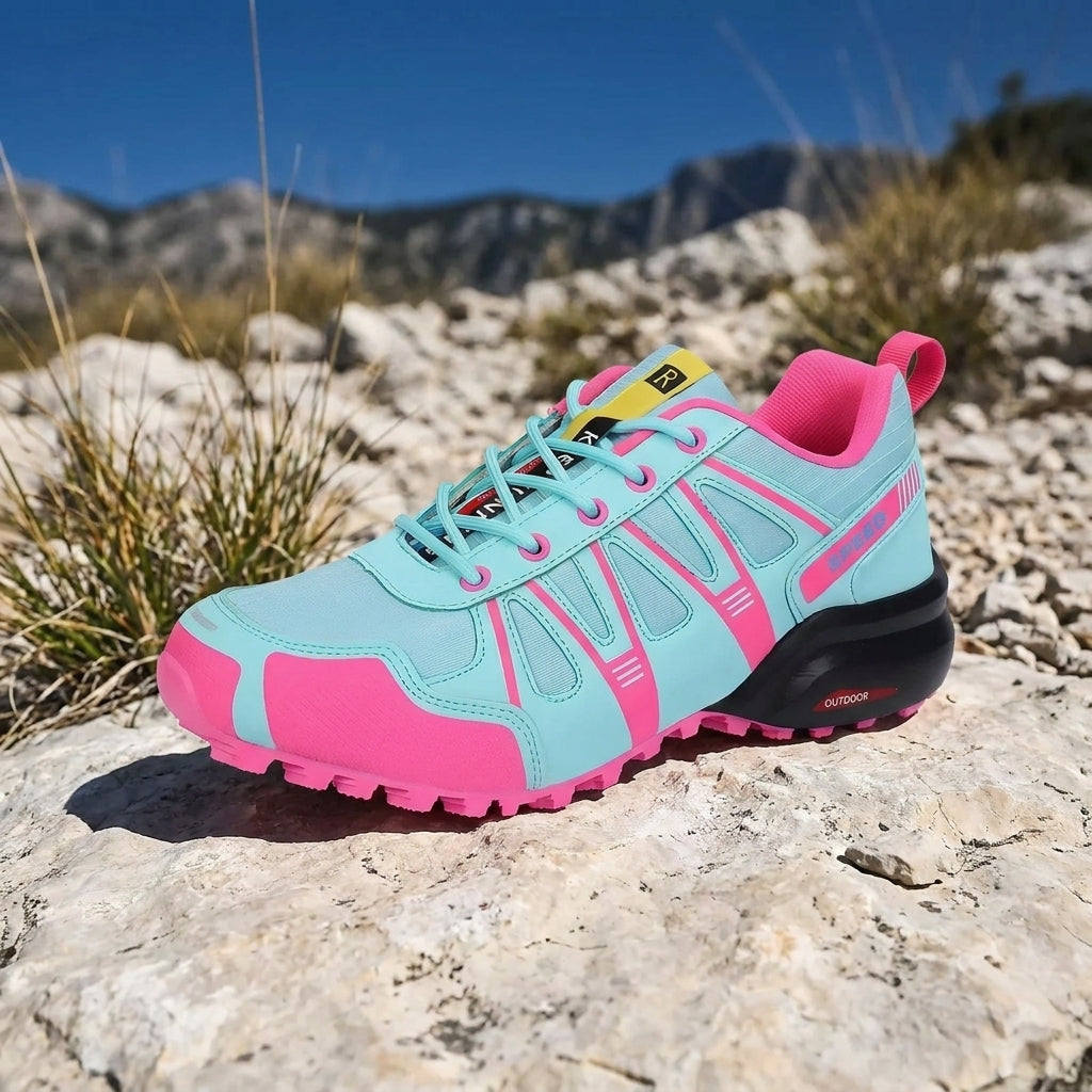 Chaussures de Randonnée Femme Légères Bleu et Rose