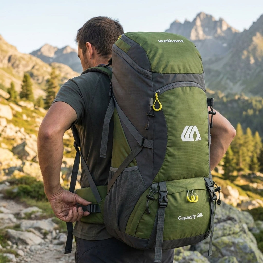 Sac à Dos Randonnée 50L avec Housse de Pluie