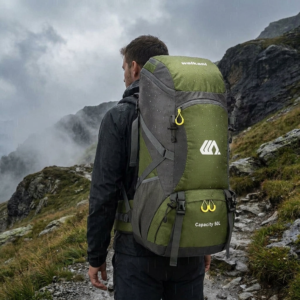 Sac à Dos Randonnée 50L avec Housse de Pluie